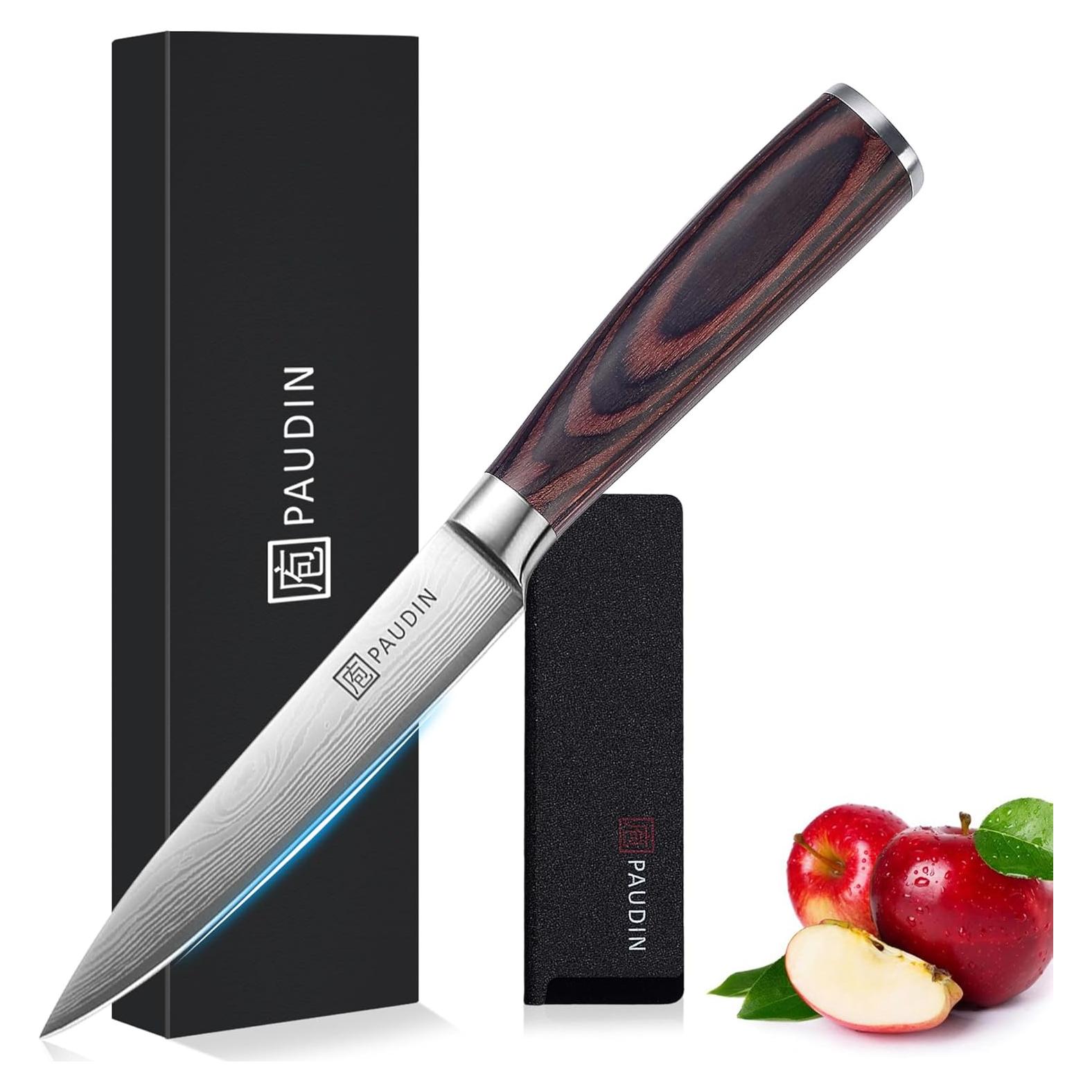 Cuchillo Utility PAUDIN 12.7 cm Acero Inoxidable Mango Madera