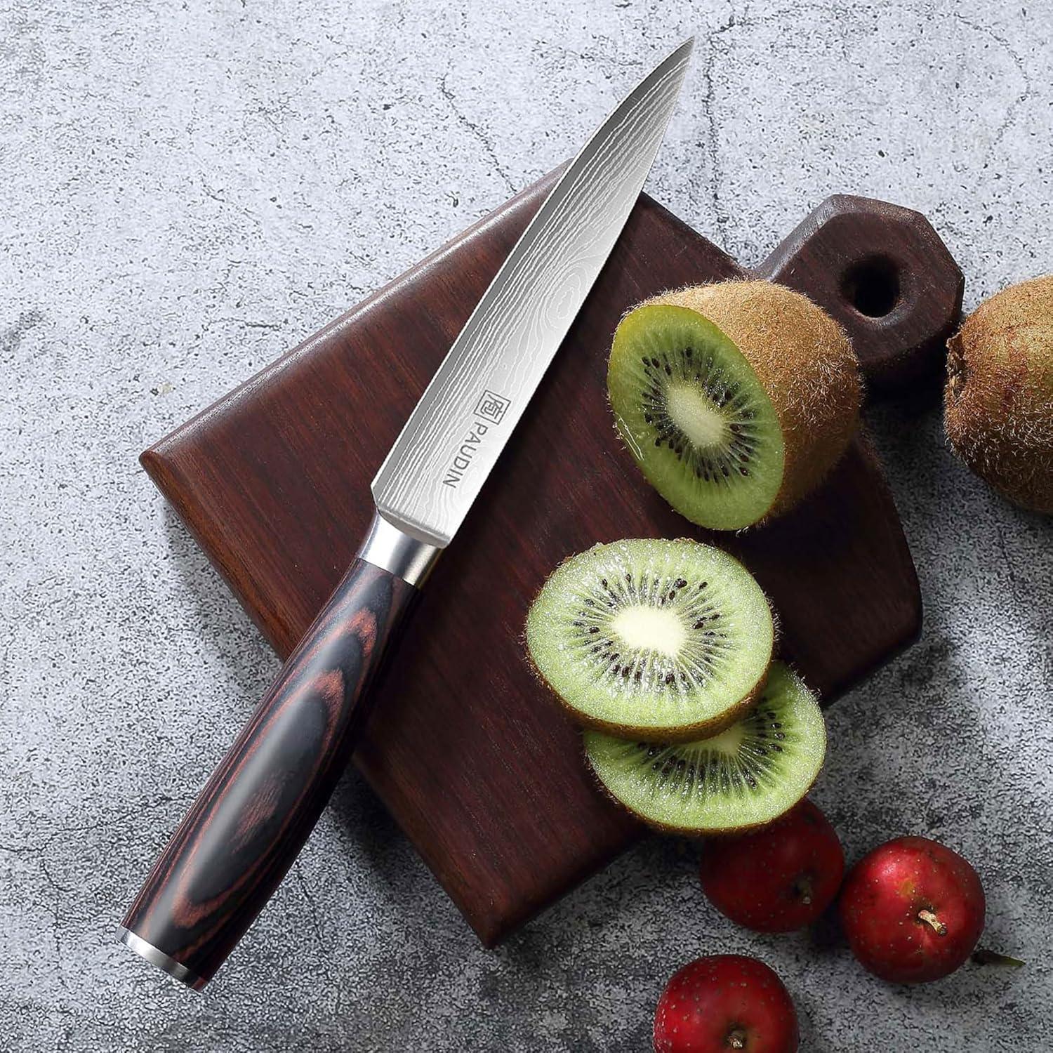 Cuchillo Utility PAUDIN 12.7 cm Acero Inoxidable Mango Madera