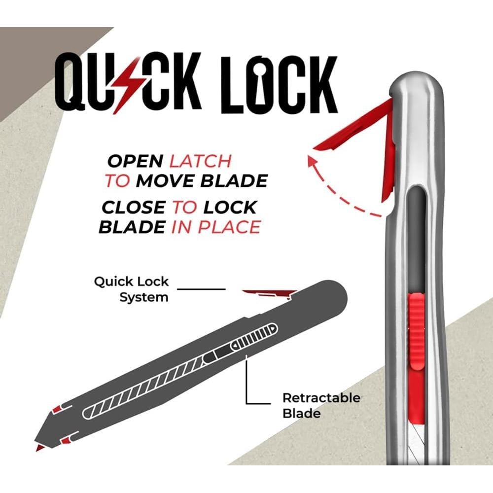 Cuchillo de Utilidad VViViD Cierre Rápido 11 Cuchillas 9mm