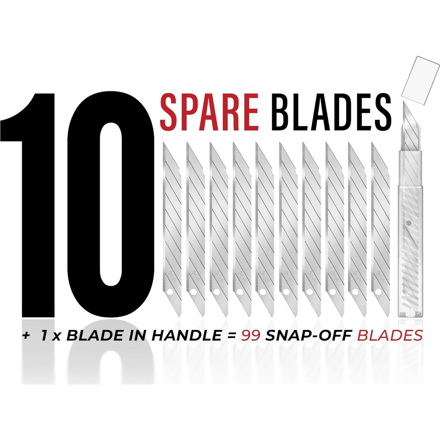 Cuchillo de Utilidad VViViD Cierre Rápido 11 Cuchillas 9mm