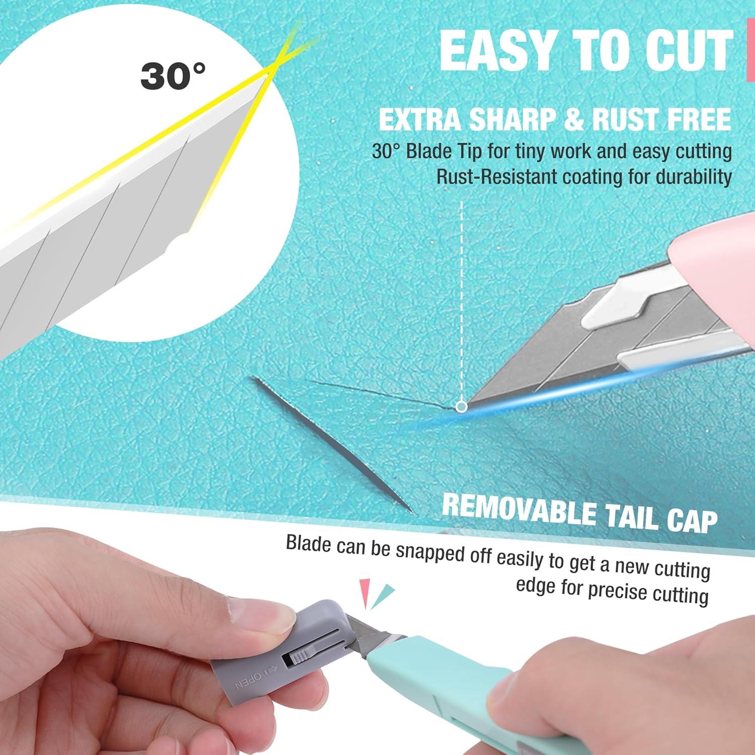 Cuchillo Utility WORKPRO Retráctil con 10 Hojas Extra 9mm