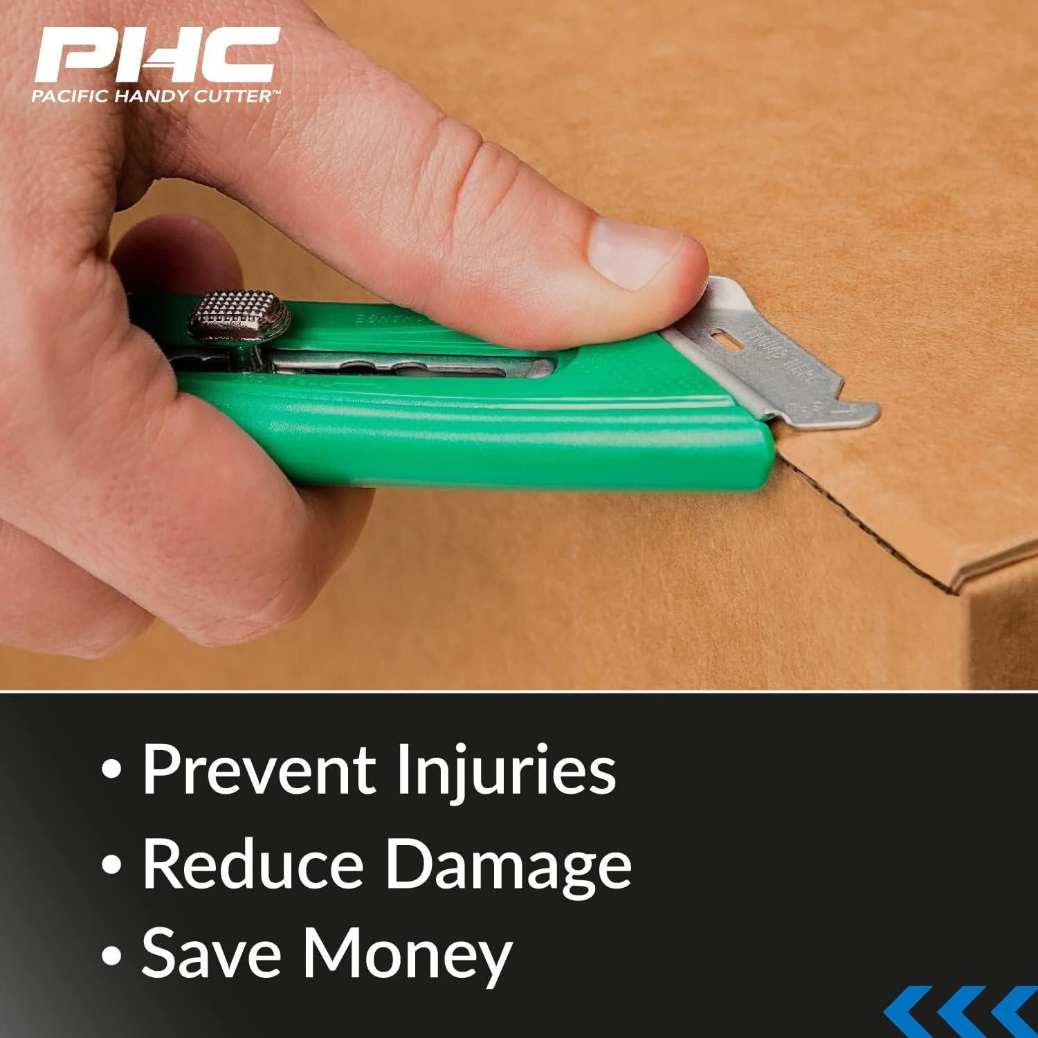 Cortador de Seguridad S4R Pacific Handy Cutter Verde Ergonómico