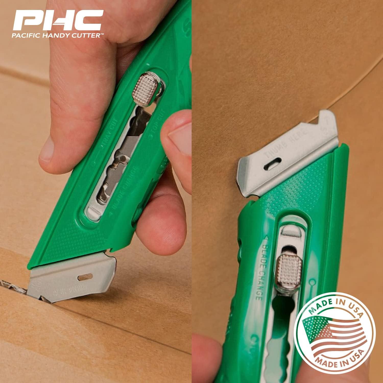 Cortador de Seguridad S4R Pacific Handy Cutter Verde Ergonómico