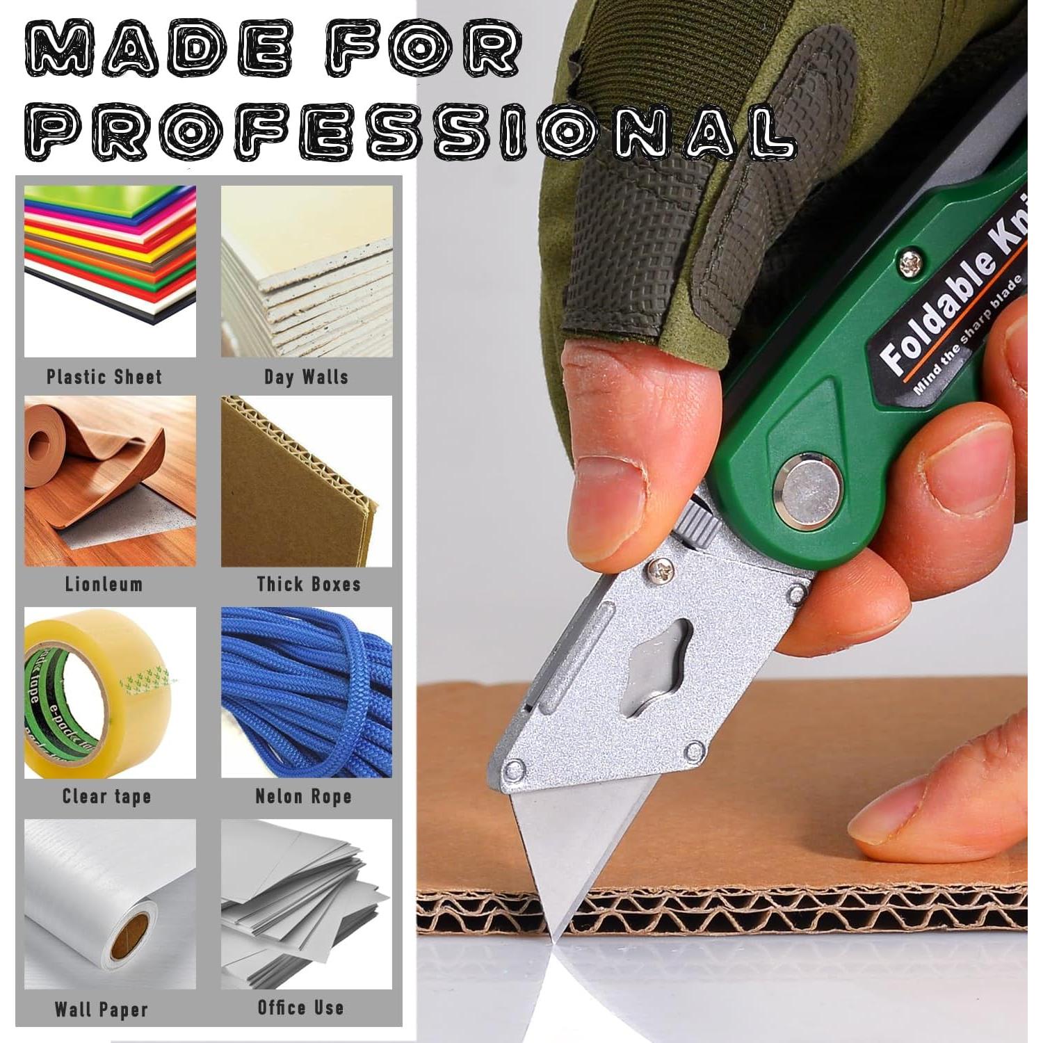 Juego de 10 Cuchillos de Utilidad Stino con 30 Cuchillas Repuesto