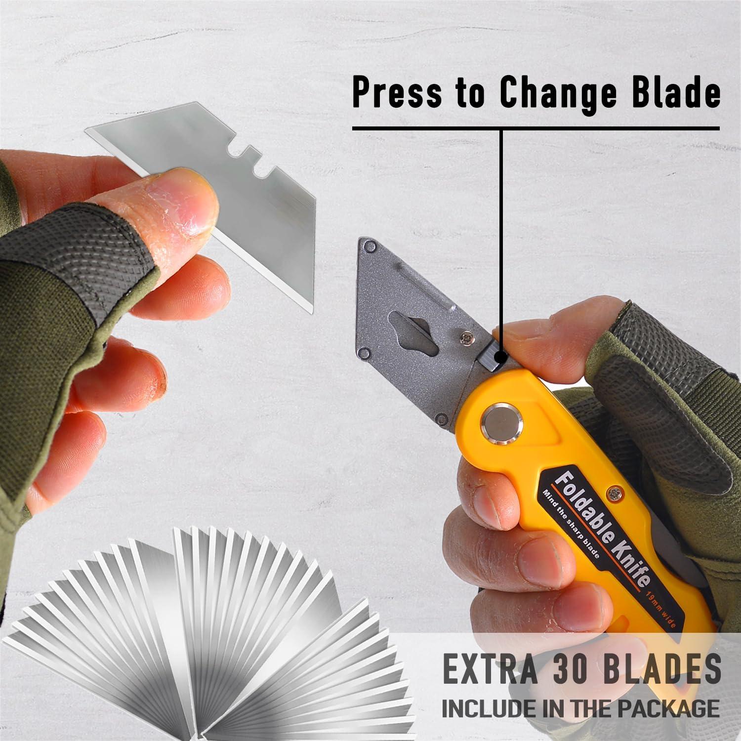 Juego de 10 Cuchillos de Utilidad Stino con 30 Cuchillas Repuesto