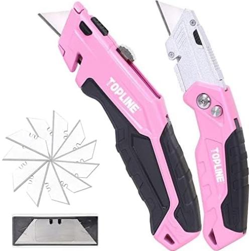 Set de Cortadores Utilitarios Pink Topline - 2 Piezas con 18 Cuchillas
