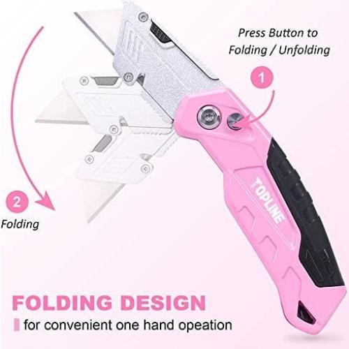 Set de Cortadores Utilitarios Pink Topline - 2 Piezas con 18 Cuchillas