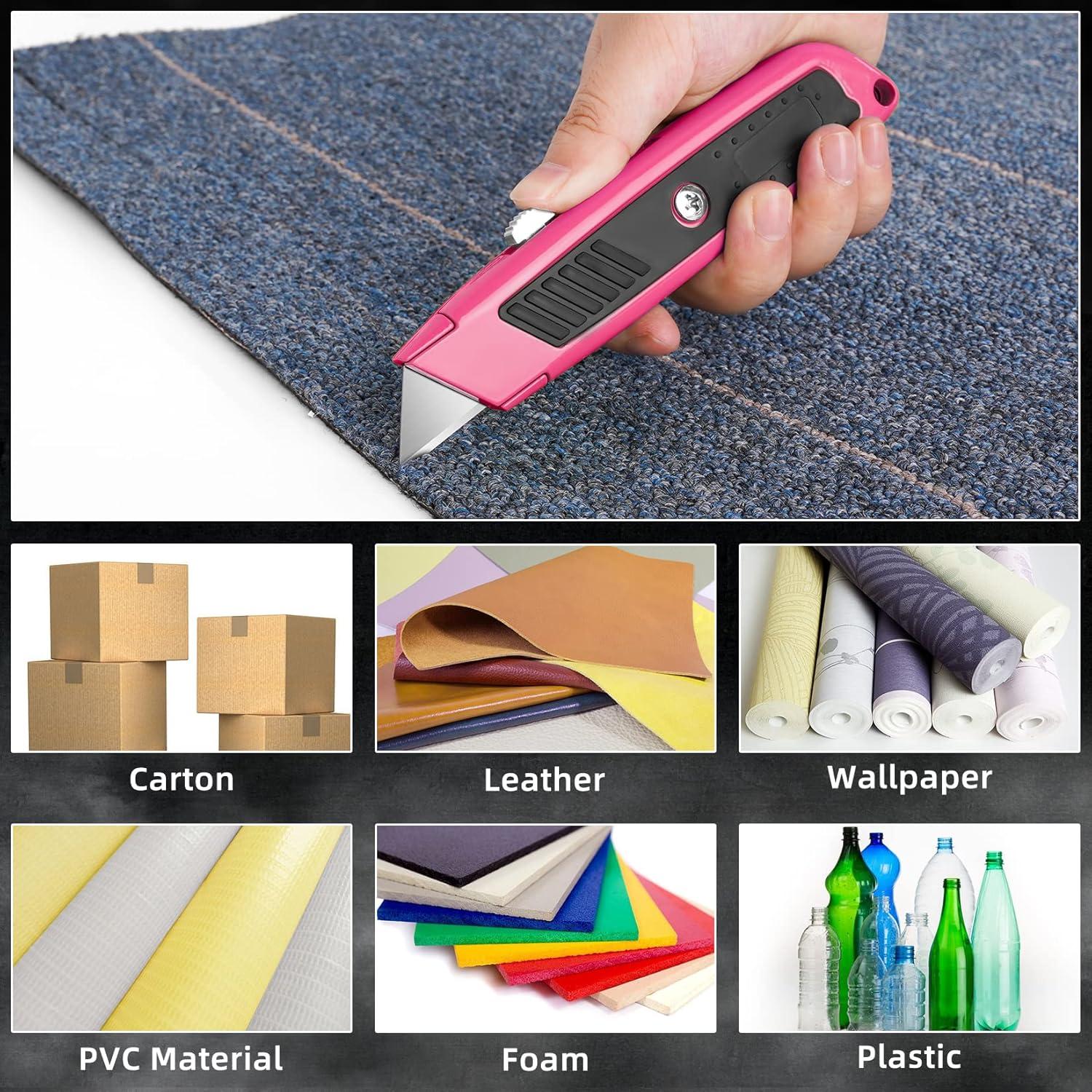 Cuchillo Cortador Retráctil DIYSELF 2 Paquete Rosa Ergonómico