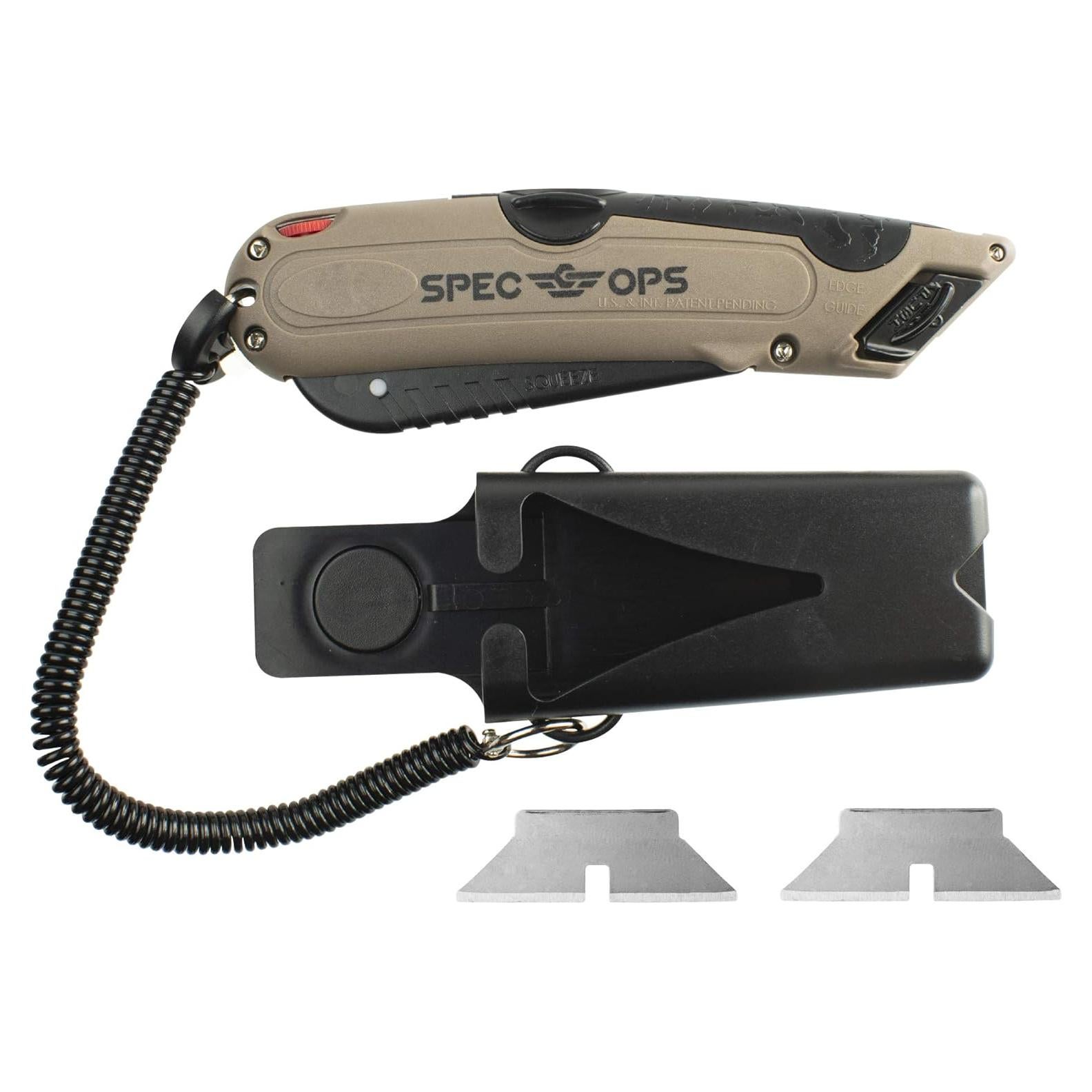 Cuchillo de Seguridad Spec Ops Retráctil con Funda y Cordón