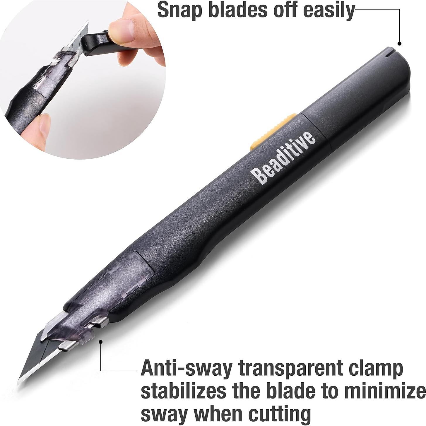 Cuchillo de Detalle Beaditive con 10 Cuchillas Negras