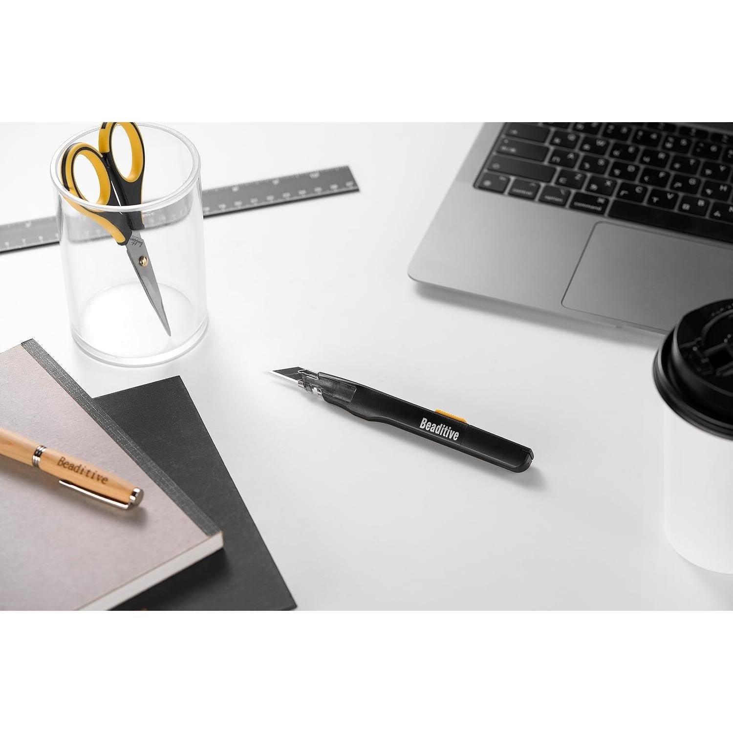 Cuchillo de Detalle Beaditive con 10 Cuchillas Negras