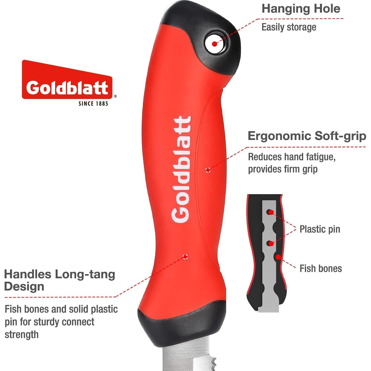 Cuchillo de Linóleo Goldblatt 22.54 cm Acero Inoxidable Antideslizante