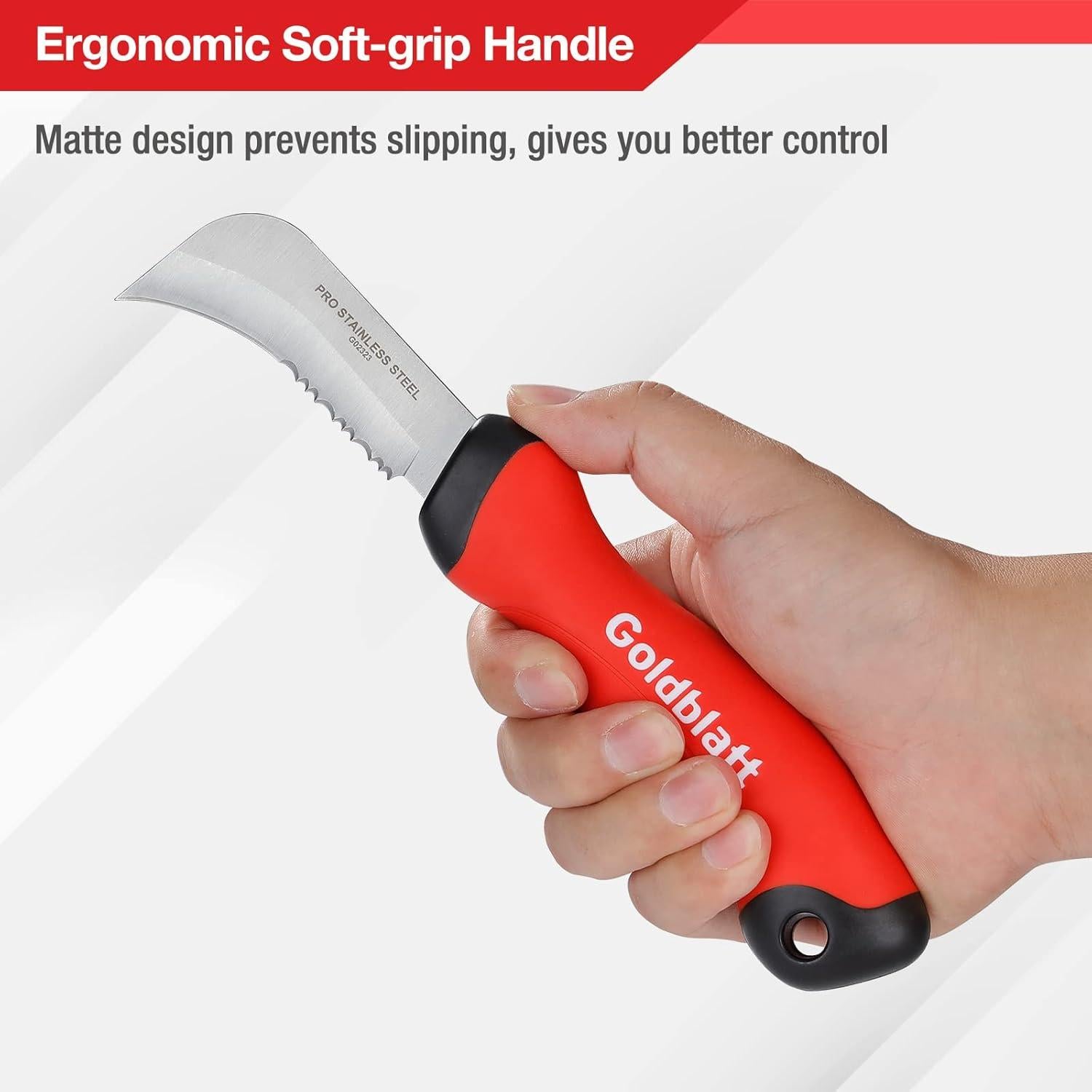 Cuchillo de Linóleo Goldblatt 22.54 cm Acero Inoxidable Antideslizante