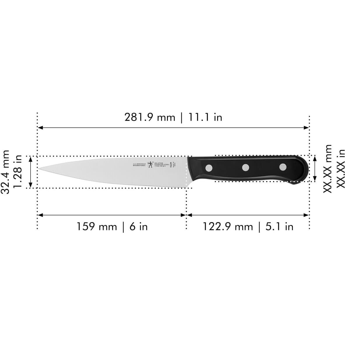 Cuchillo de Utilidad HENCKELS 15.24 cm Negro Acero Inoxidable