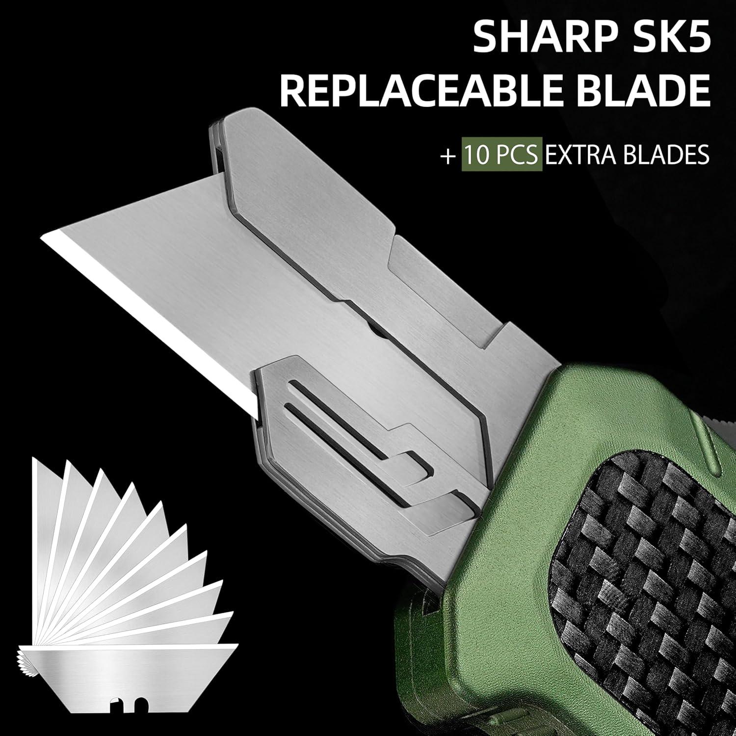 Cuchillo Utility NedFoss Pro Retráctil con 10 Hojas SK5