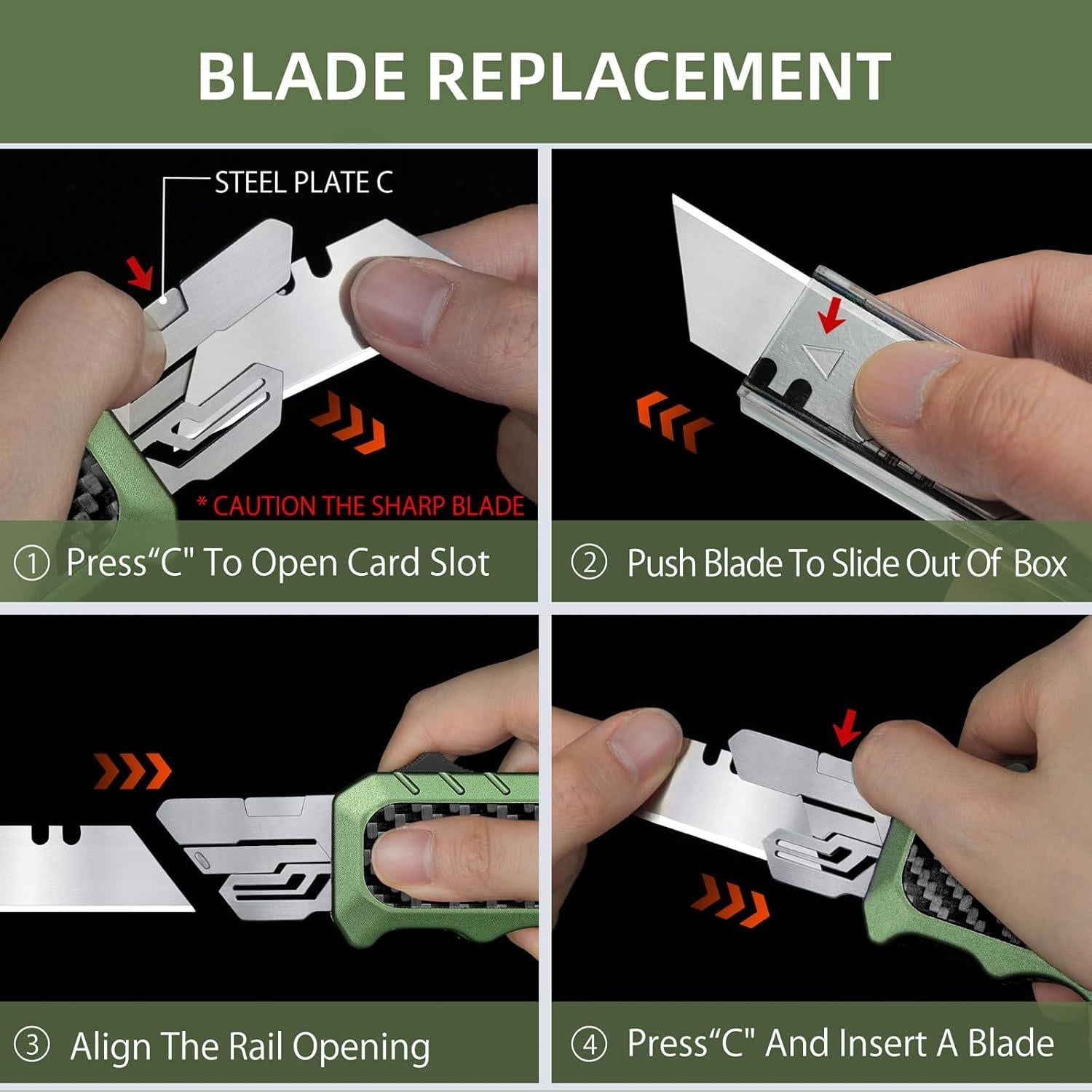 Cuchillo Utility NedFoss Pro Retráctil con 10 Hojas SK5