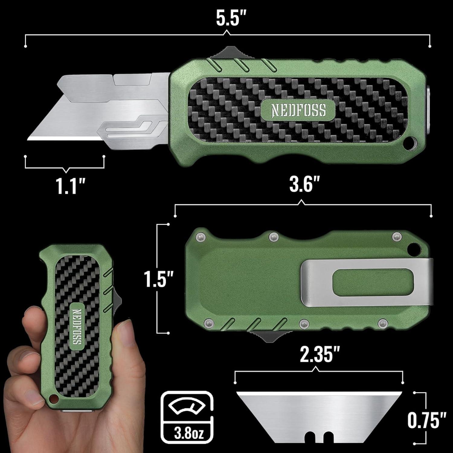 Cuchillo Utility NedFoss Pro Retráctil con 10 Hojas SK5