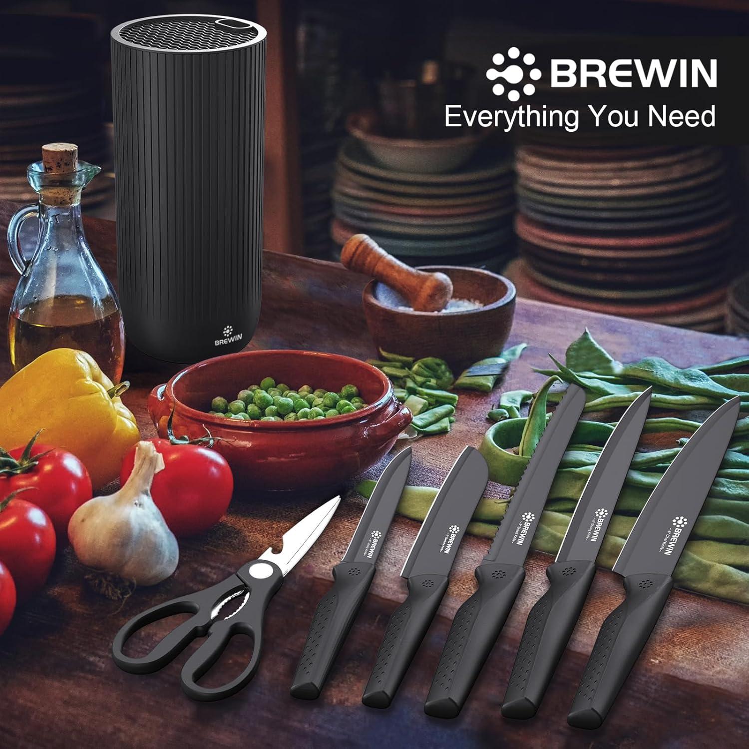 Juego de cuchillos de cocina Brewin 7 piezas acero inoxidable