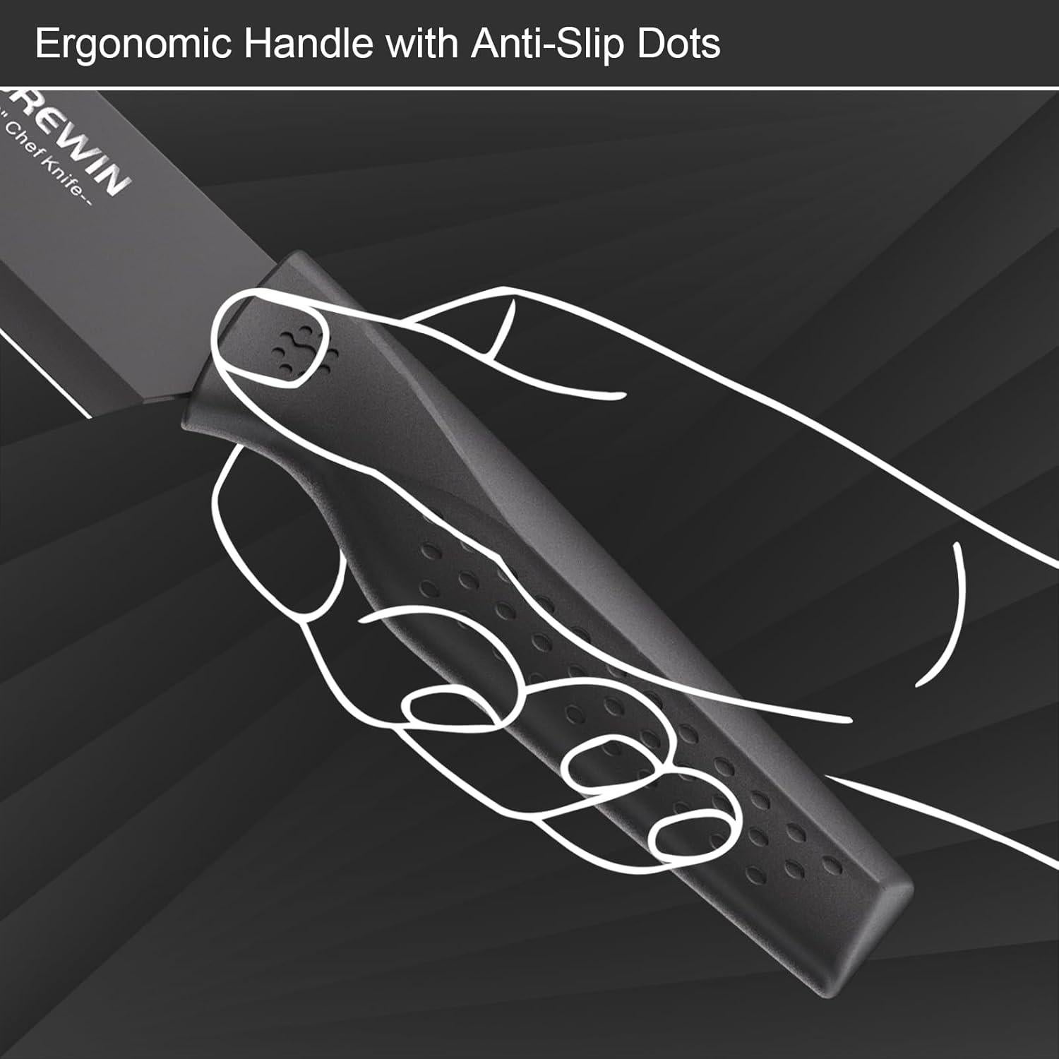 Juego de cuchillos de cocina Brewin 7 piezas acero inoxidable