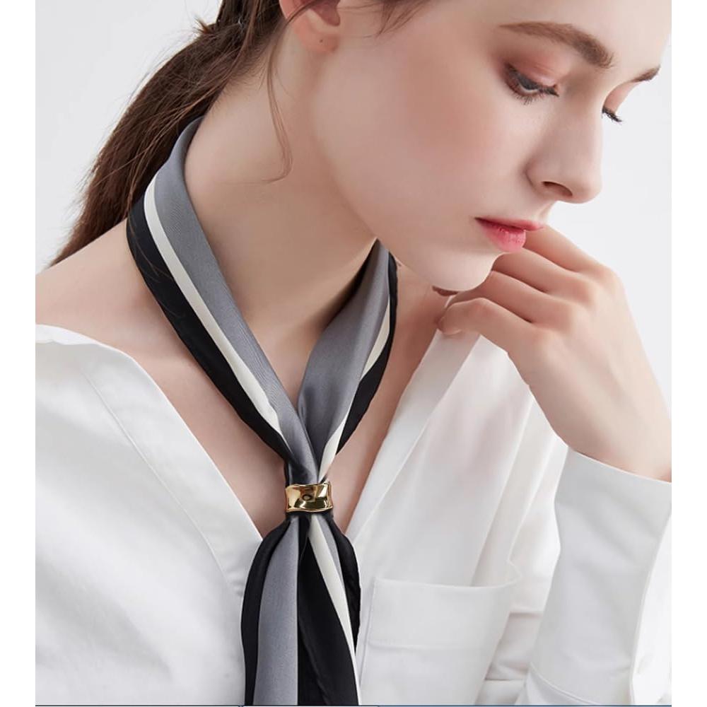 Anillo Broche de Bufanda Dainty Oro para Mujeres - Accesorio Minimalista