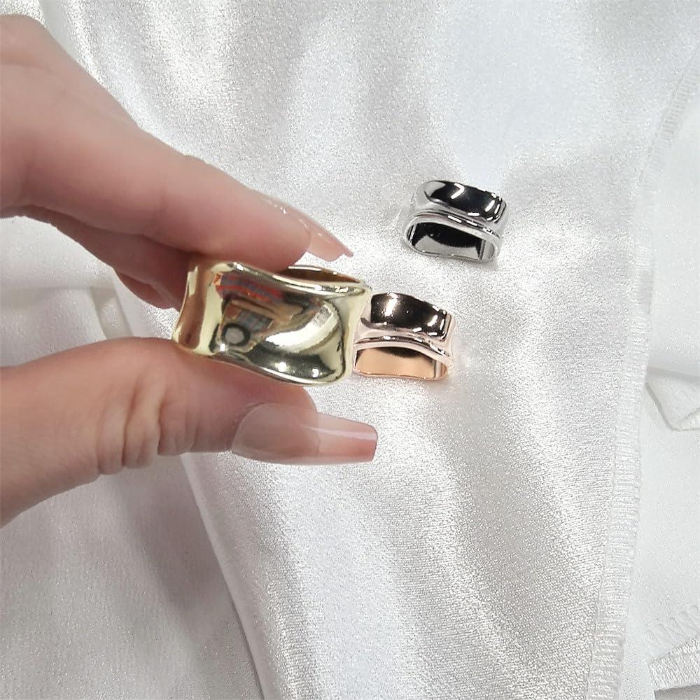 Anillo Broche de Bufanda Dainty Oro para Mujeres - Accesorio Minimalista