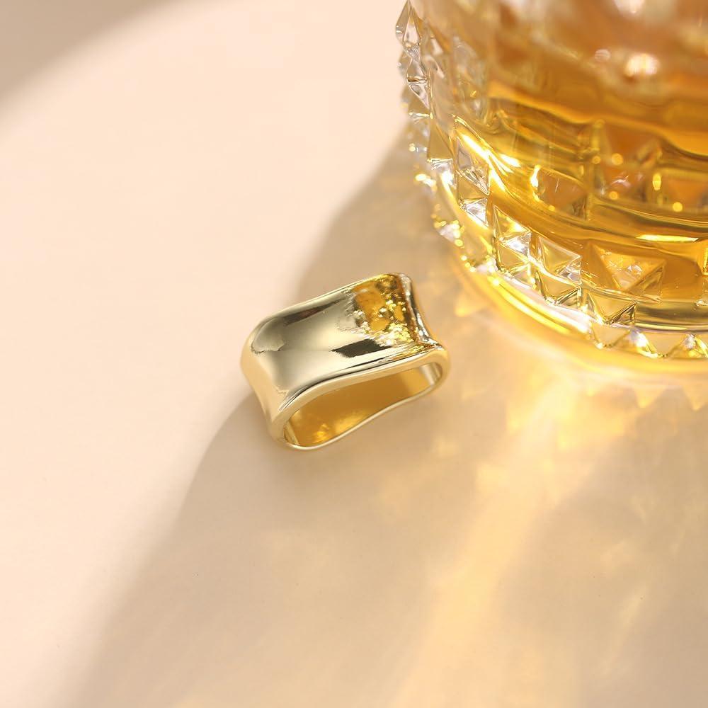 Anillo Broche de Bufanda Dainty Oro para Mujeres - Accesorio Minimalista