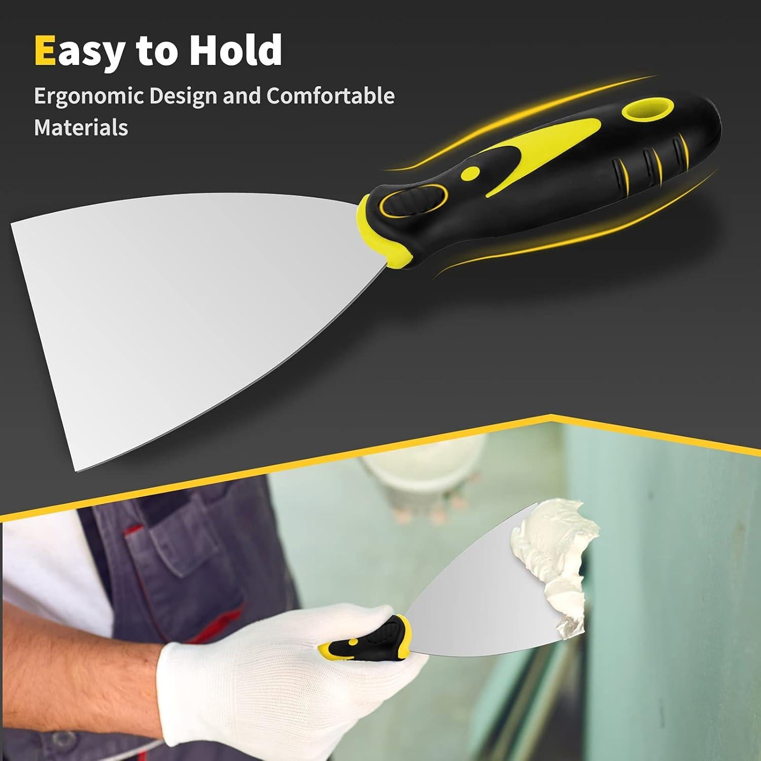 Juego de Espátulas Beyotool 4 Piezas Acero Inoxidable 2-5 cm