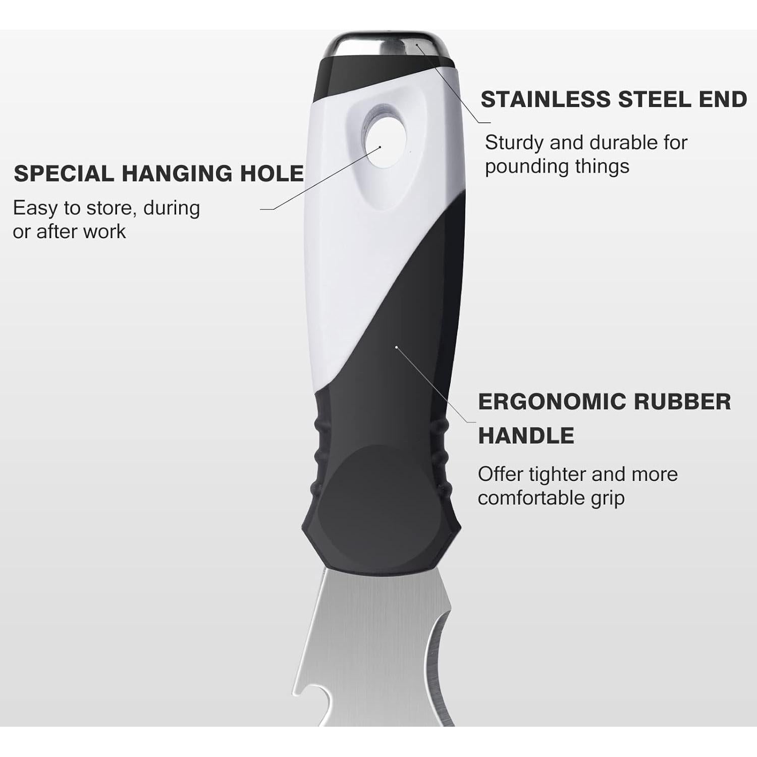 Cuchillo de Masilla 10 en 1 Mister Rui - Raspador Multifuncional 7.62 cm