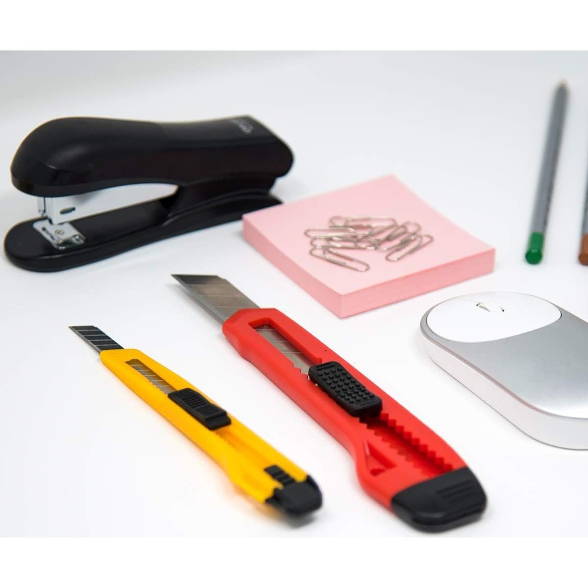 Cortador de Caja Retráctil ORIENTOOLS 4-Pack, Rojo y Amarillo