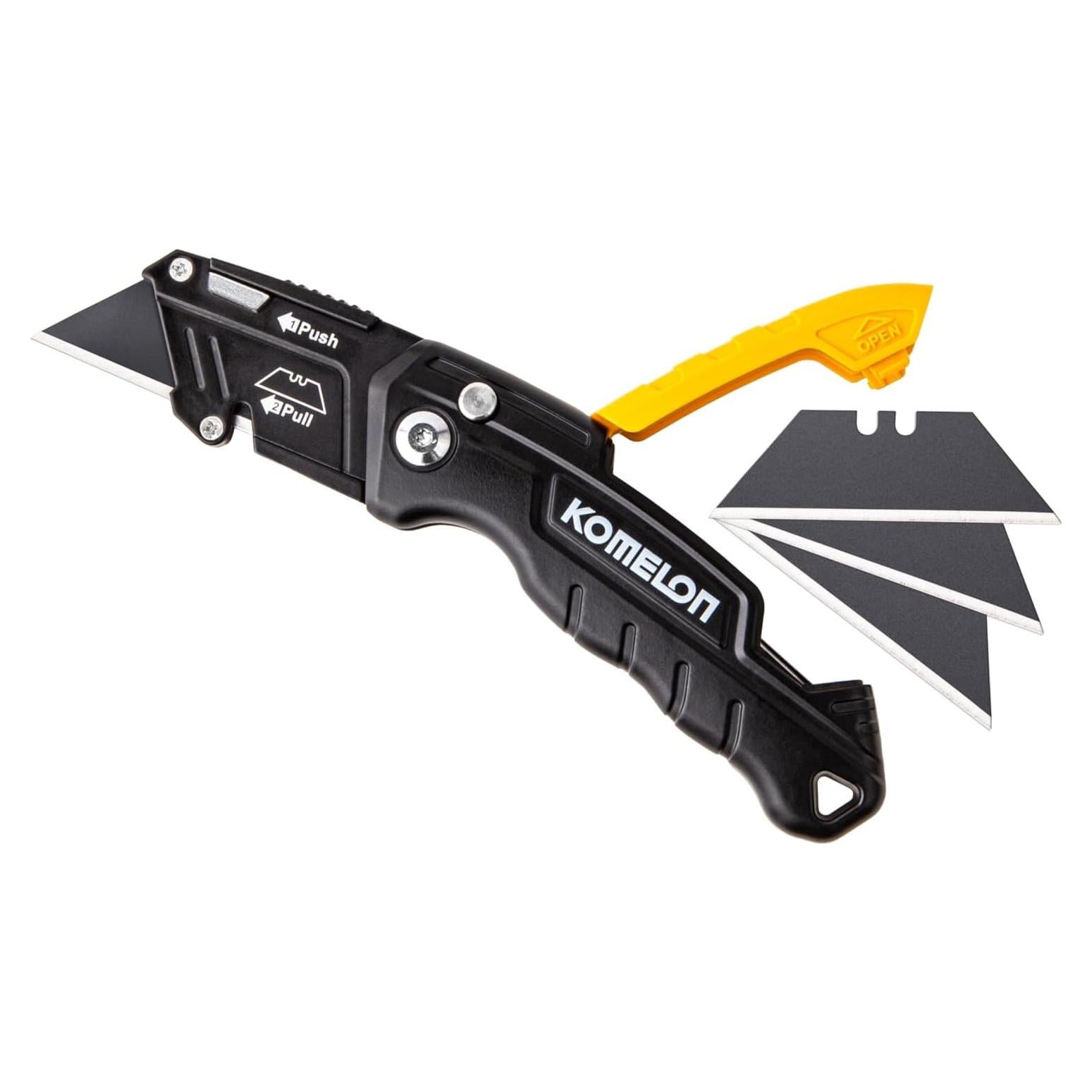 Cuchillo de Utilidad Plegable Komelon UDF-N6 con 4 Cuchillas