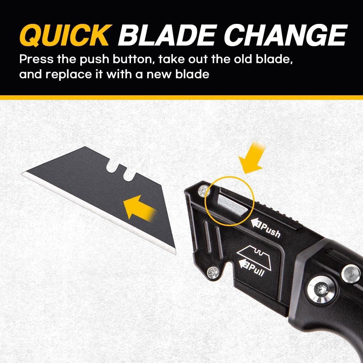 Cuchillo de Utilidad Plegable Komelon UDF-N6 con 4 Cuchillas