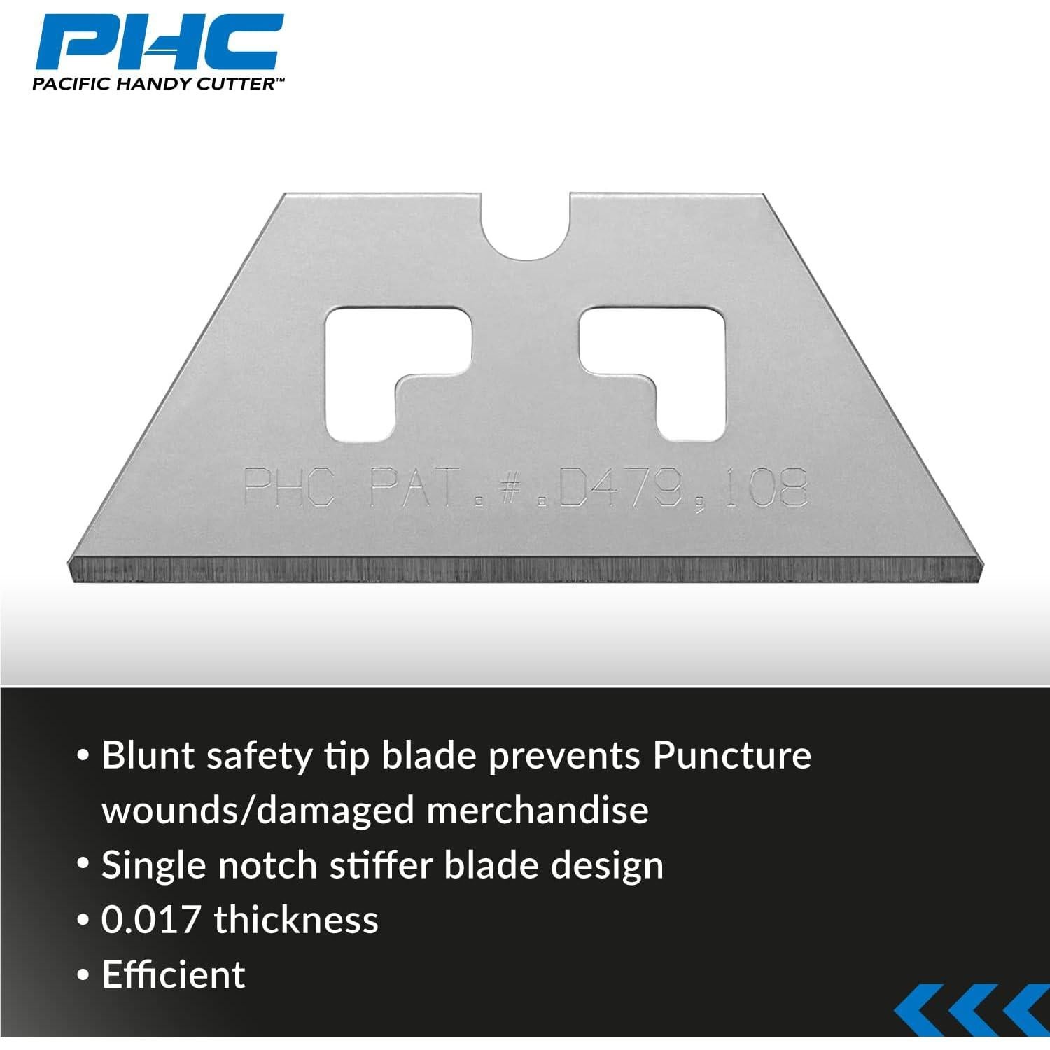 Cuchillas de Punta de Seguridad Pacific Handy Cutter SP017 - Paquete de 100