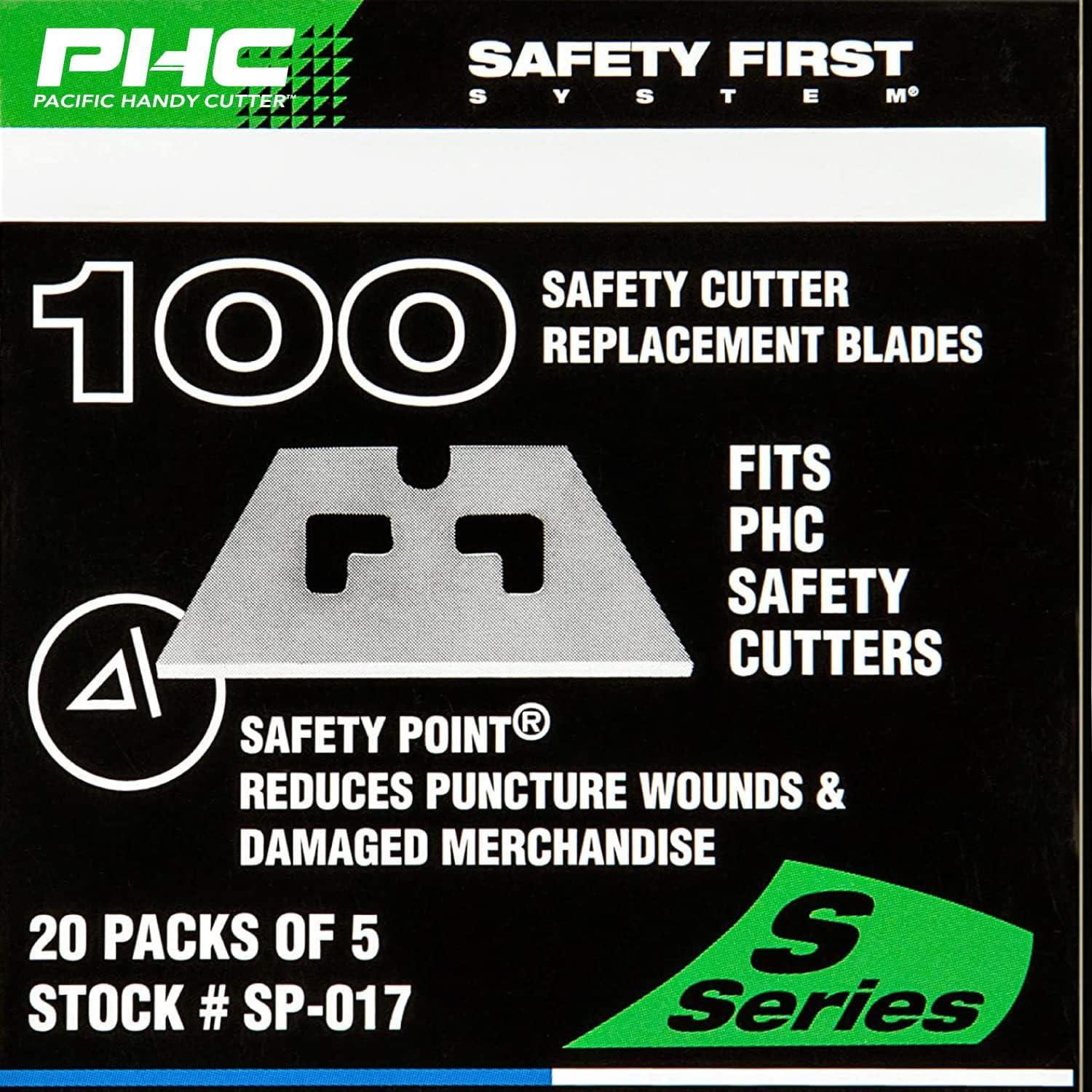 Cuchillas de Punta de Seguridad Pacific Handy Cutter SP017 - Paquete de 100