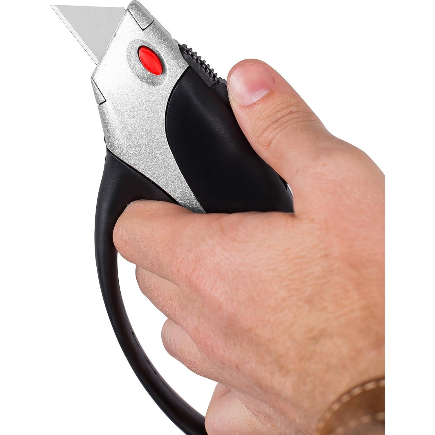 Cuchillo Utilitario Ergonómico Mejor de Internet - Retráctil con 3 Cuchillas