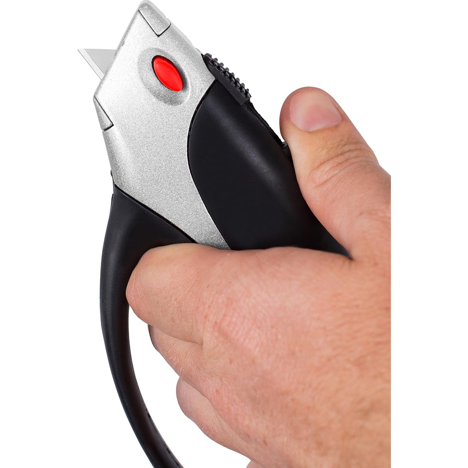 Cuchillo Utilitario Ergonómico Mejor de Internet - Retráctil con 3 Cuchillas