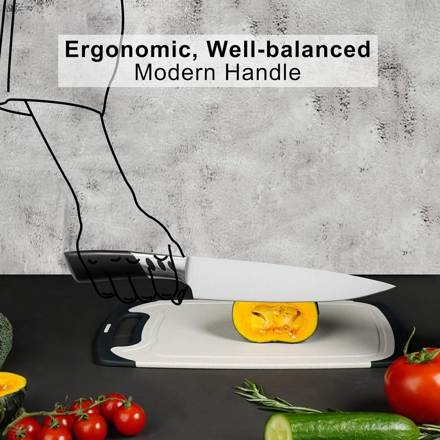 Juego de cuchillos de cocina CHUSHIJI 3 piezas acero inoxidable