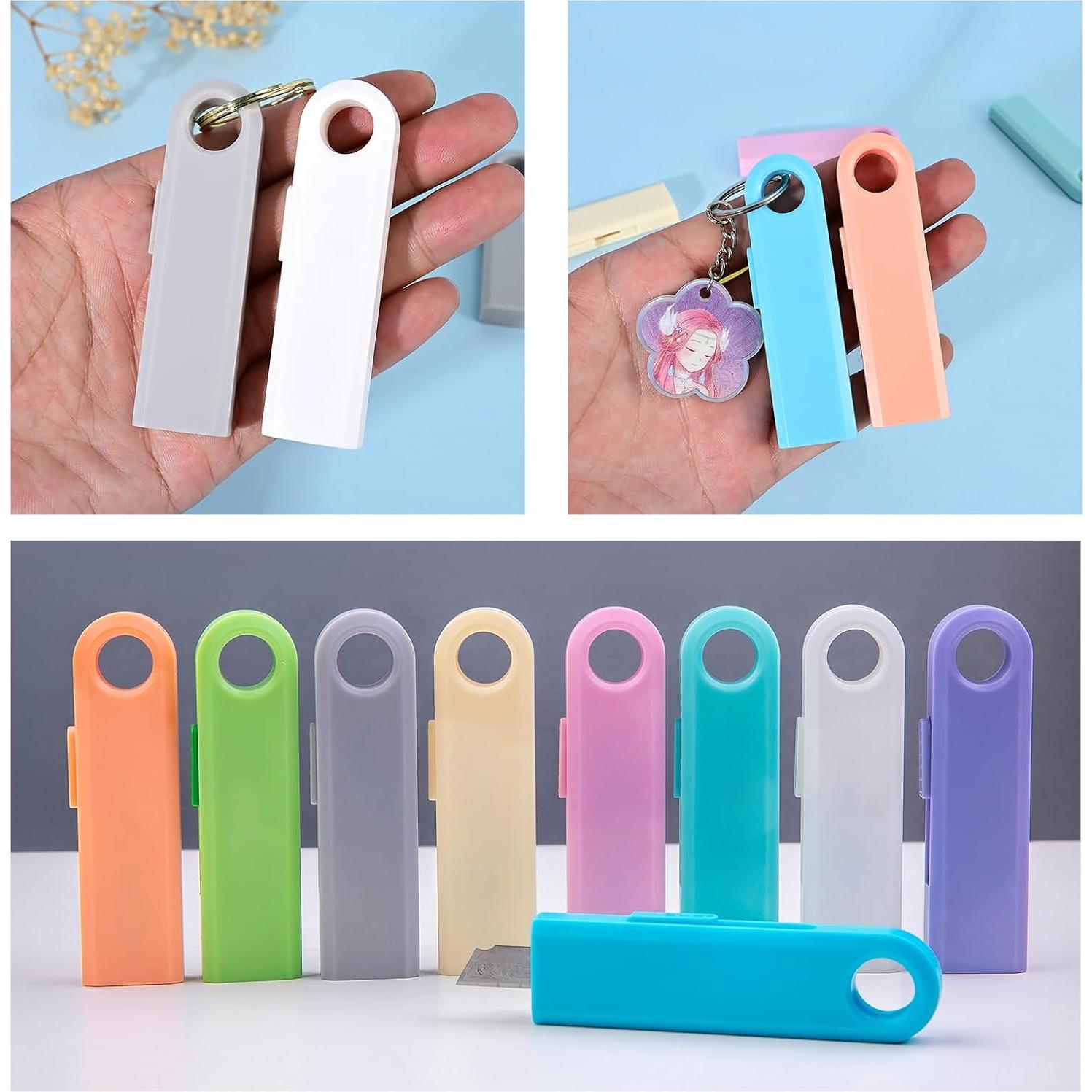 Cuchillos Utility Retráctiles Genérico - 9 Colores, 8.2 cm