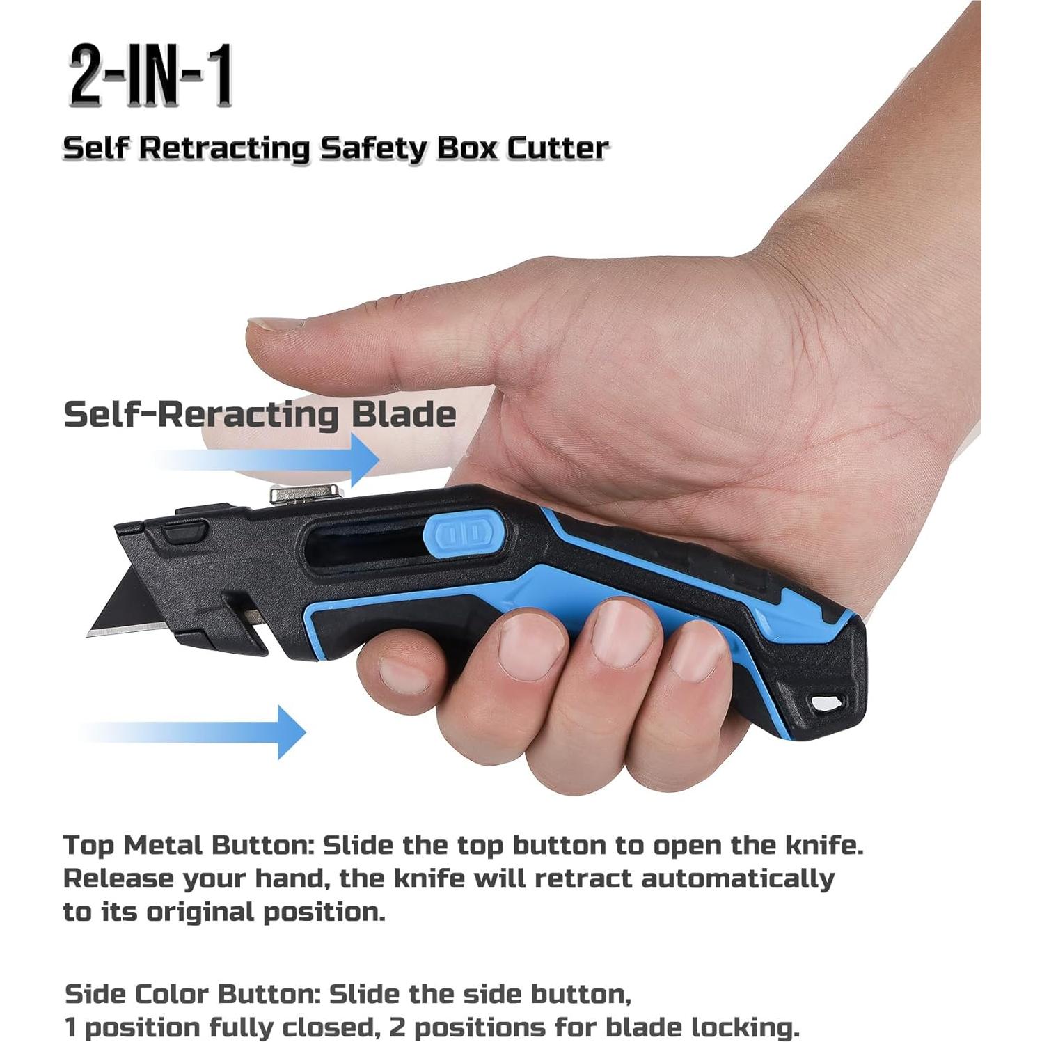 Cuchillo Utilitario Retráctil 2-en-1 Lichamp con 16 Cuchillas