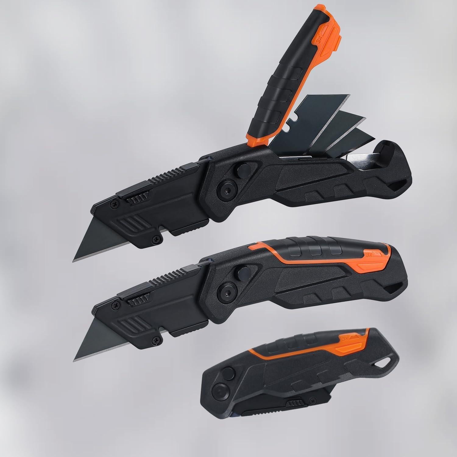 Cuchillo Utilitario Retráctil 2-en-1 Lichamp con 16 Cuchillas