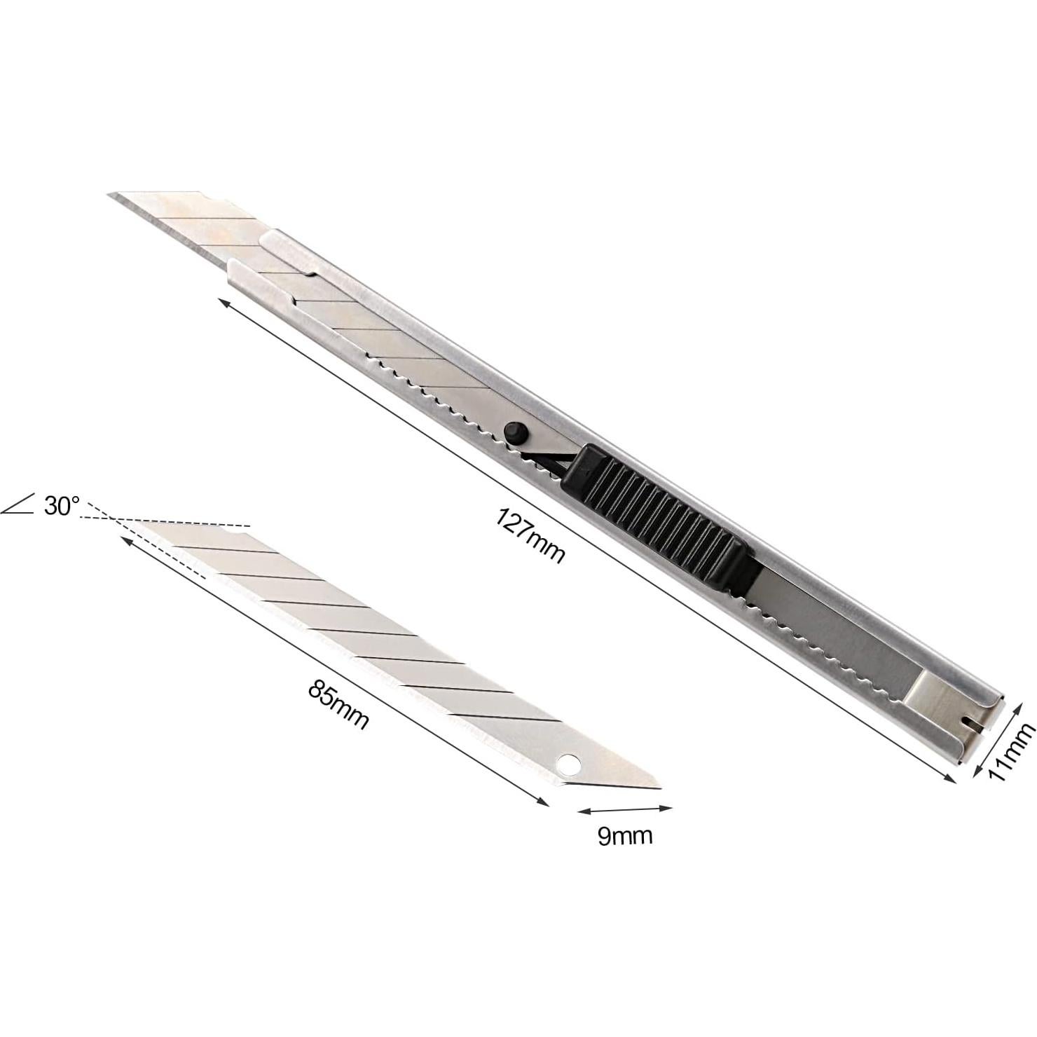 Cuchillo Utilitario Retráctil FOSHIO 3 Piezas 9mm 30°