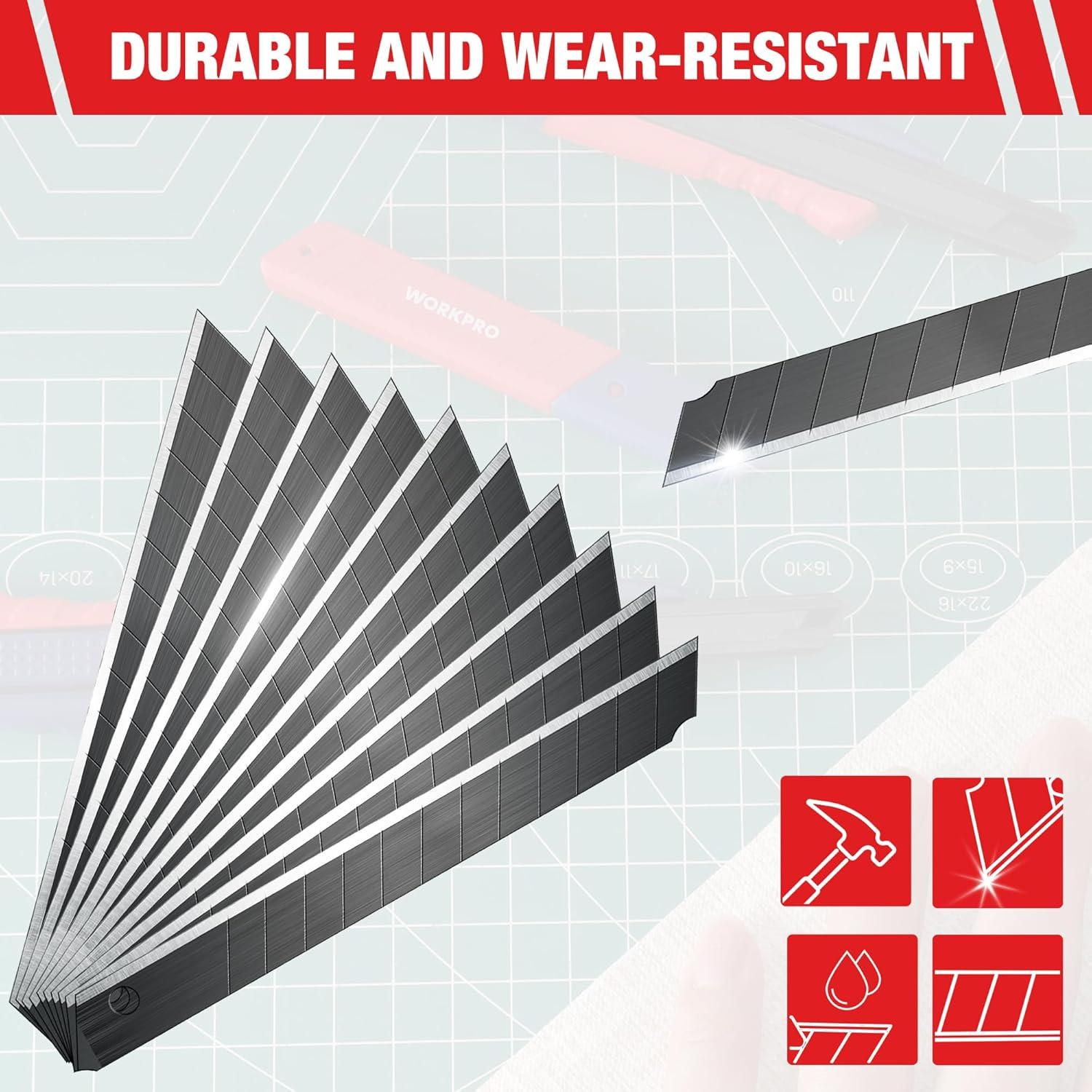 Cuchillo de Utilidad 2-en-1 WORKPRO con Cuchillas Retráctiles