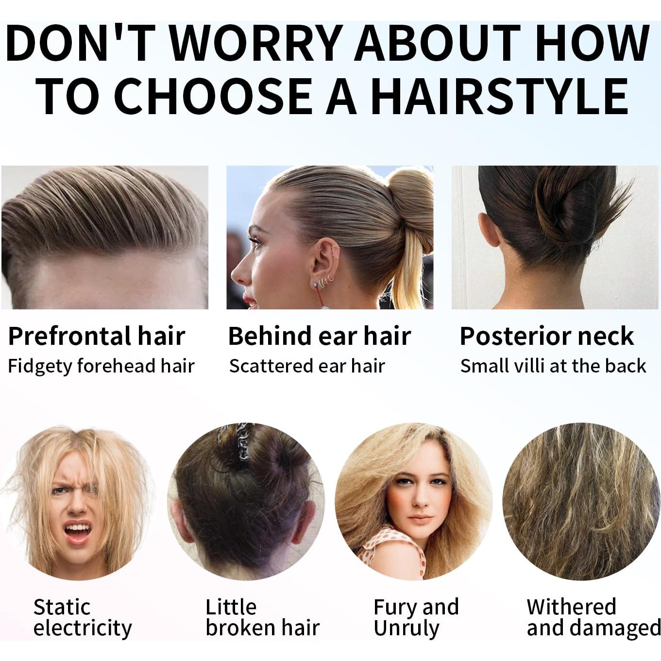 Juego de 9 Piezas para Peinado de Cabello FUNAN Rosa