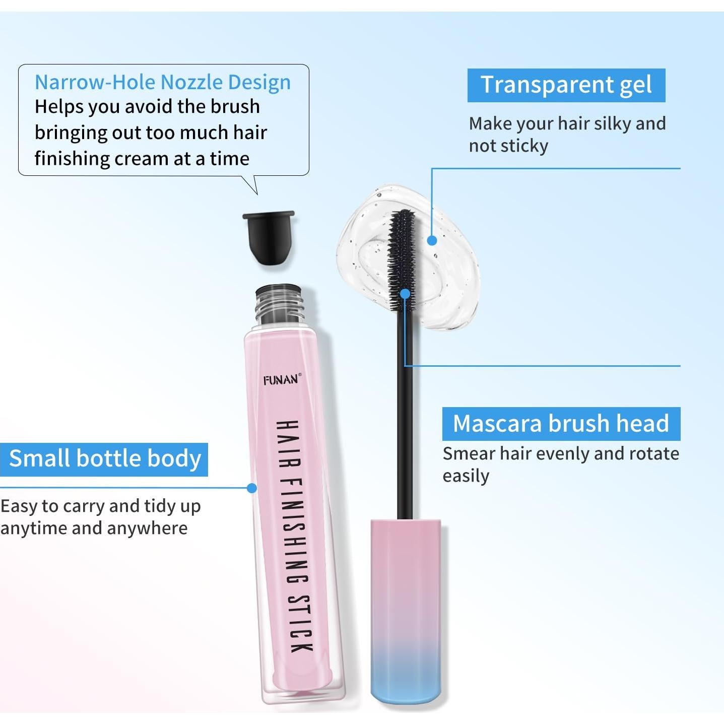 Juego de 9 Piezas para Peinado de Cabello FUNAN Rosa