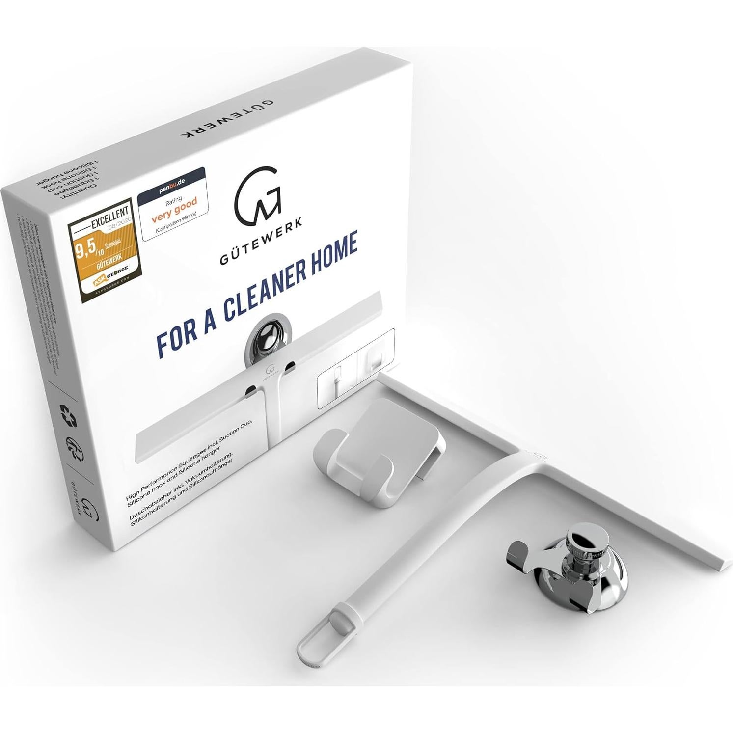 Limpiacristales de Silicona GÜTEWERK 28 cm Blanco Ergonómico