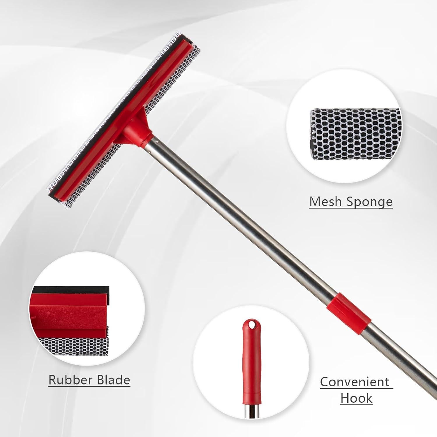 Limpiaparabrisas de Ventana 2 en 1 Bryquelin 25.4 cm con Mango 139.7 cm