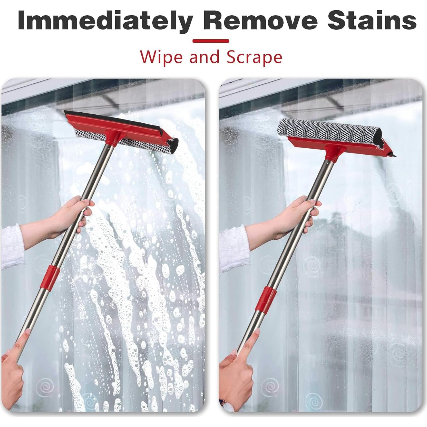 Limpiaparabrisas de Ventana 2 en 1 Bryquelin 25.4 cm con Mango 139.7 cm