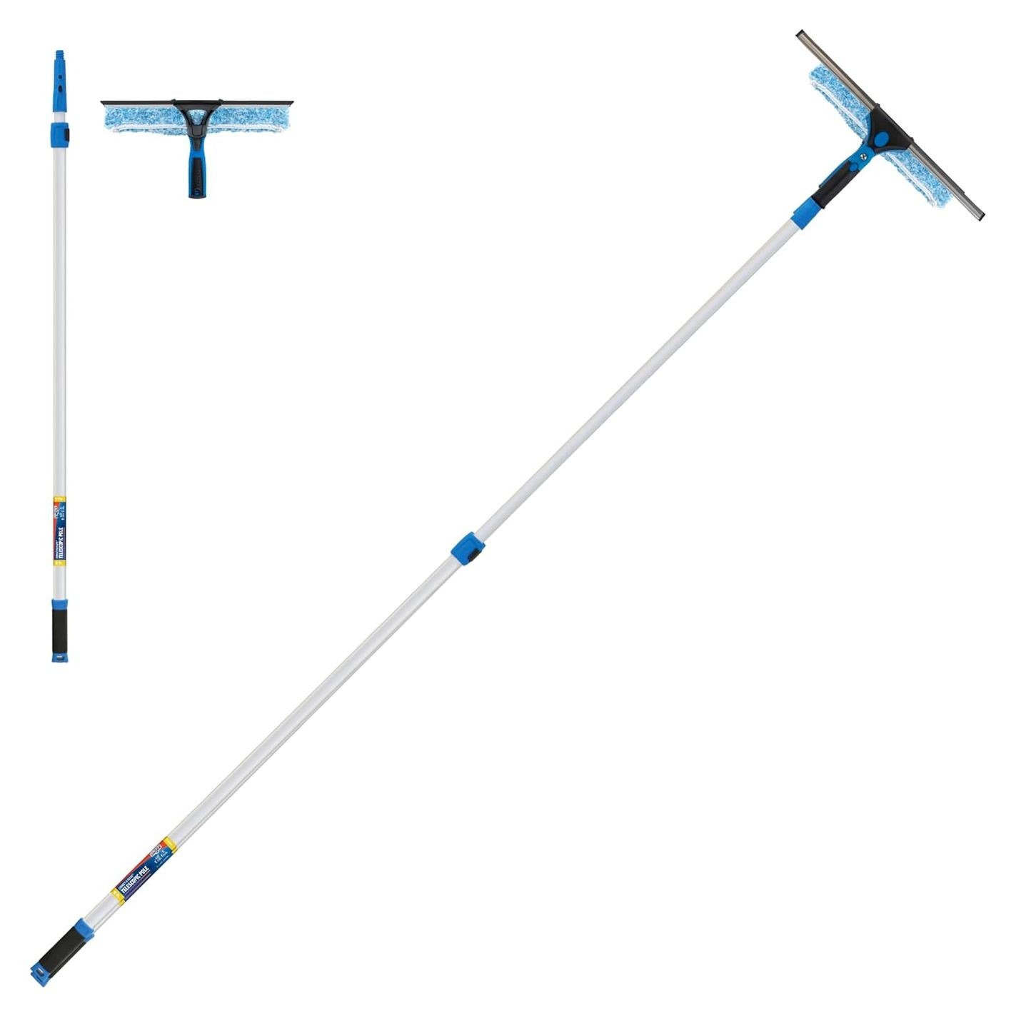 Limpiacristales 2-en-1 Unger Professional con Poste Telescópico 2.44 m