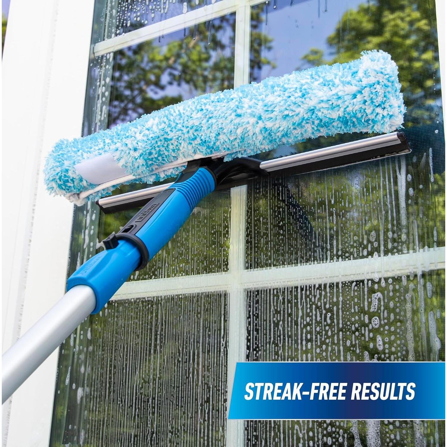 Limpiacristales 2-en-1 Unger Professional con Poste Telescópico 2.44 m