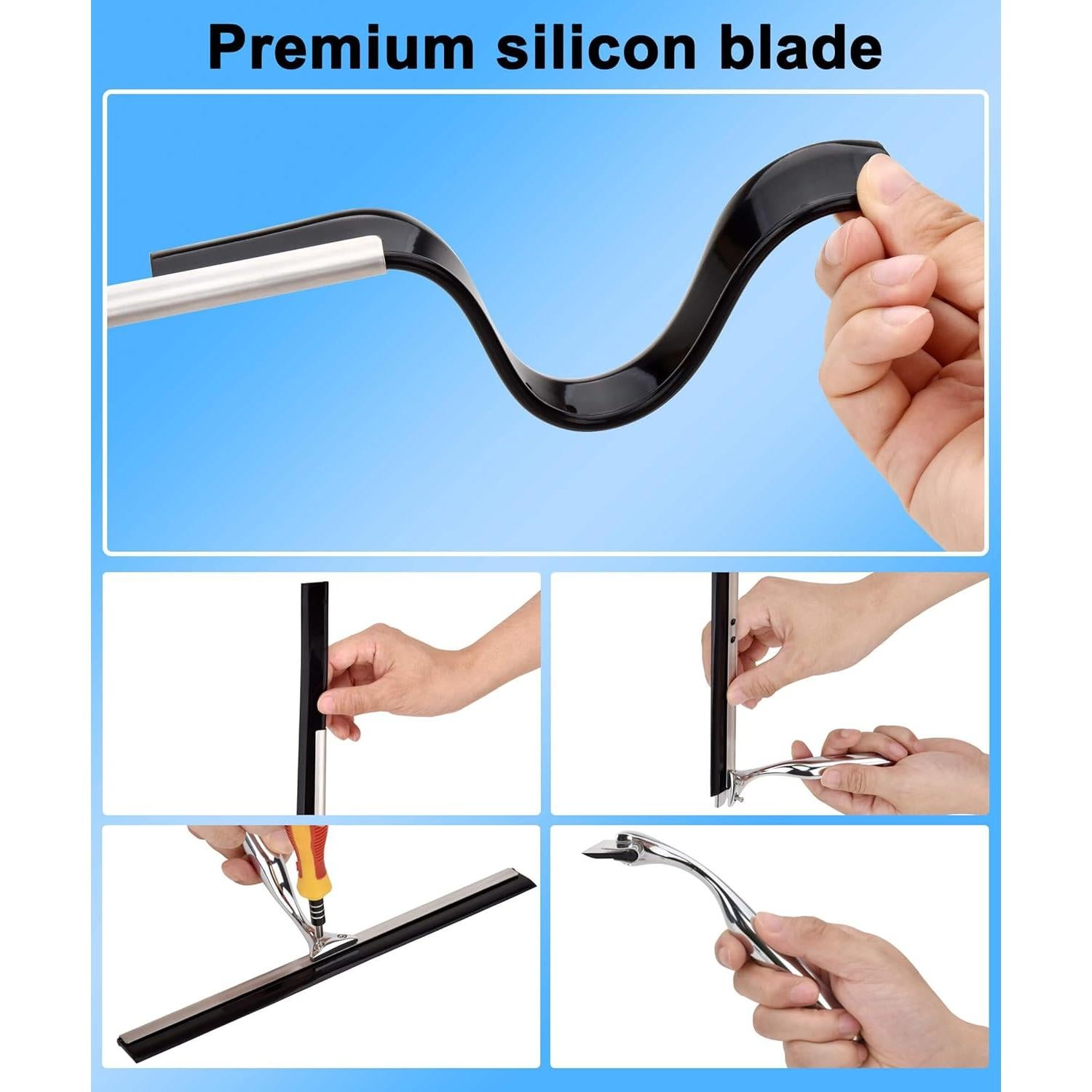 Limpiaparabrisas de Acero Inoxidable Aliglow 25.4 cm Multiusos