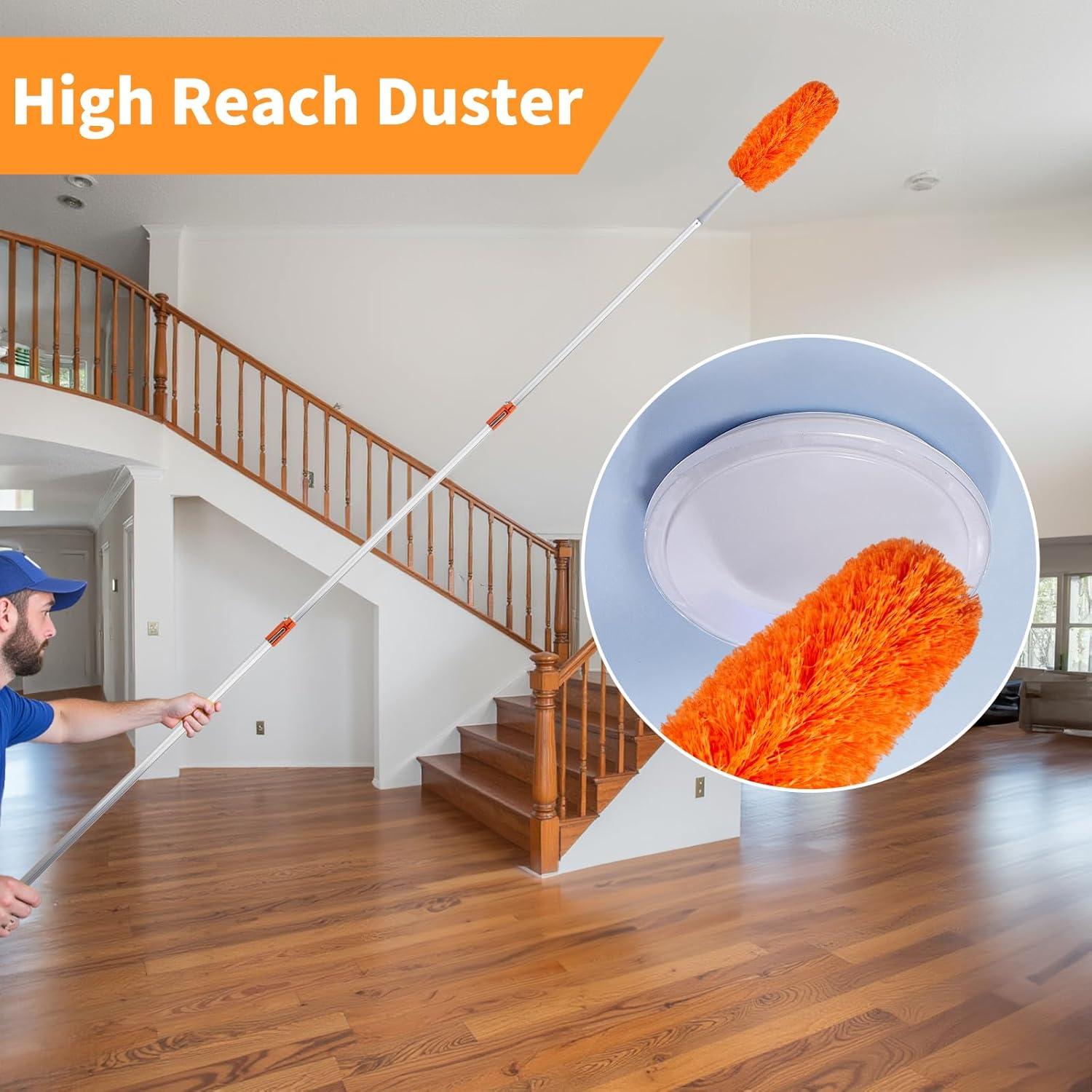 Kit de Plumero Extensible Outvita 1.22-3.66 m con Cabezal 3-en-1